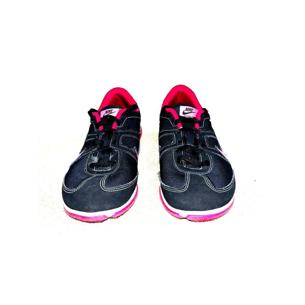 Nike Womens  Oceania BlackPink LaceUp Running Sneakers  Size 8 (443937-060)